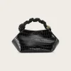 A6083 Ganni Bou Bag Small Patent Croco - Black
