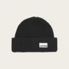 A4429 Structured Rib Beanie - Black