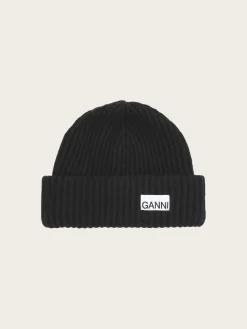 A4429 Structured Rib Beanie - Black