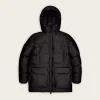 Alta Long Puffer Cargo Jacket W3T4 - Black