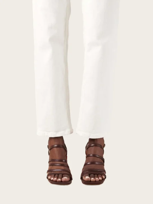Aubrey Leather Sandal - Brown