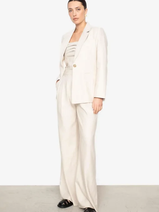 Ava Trousers - Light Sand Melange