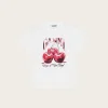 Basic Jersey Cherry Relaxed T-Shirt - Bright White
