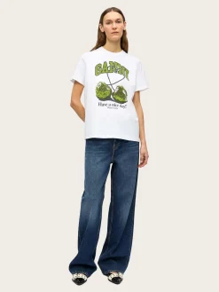 Basic Jersey CHERRY Relaxed T-Shirt - Bright White