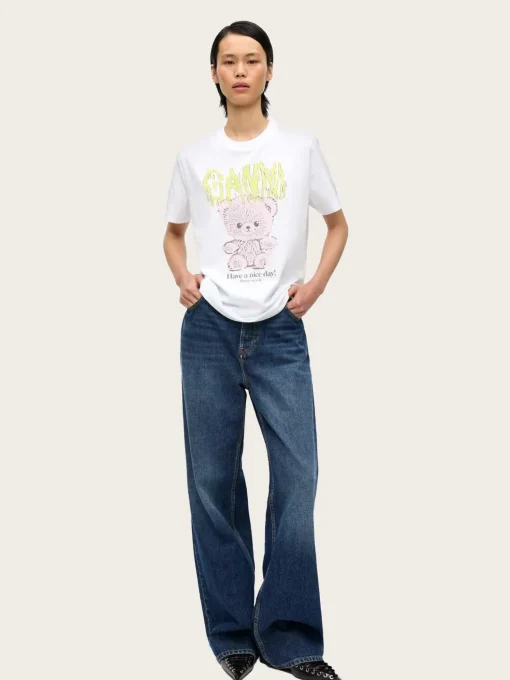 Basic Jersey TEDDY Relaxed T-Shirt - Bright White