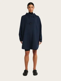 Bergen Poncho - Dark Navy