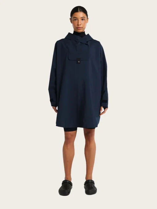 Bergen Poncho - Dark Navy