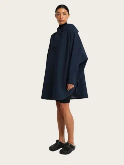 Bergen Poncho - Dark Navy