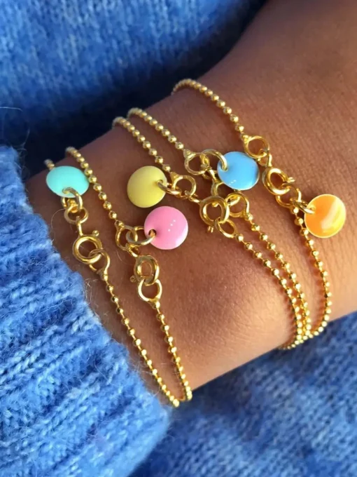 Bracelet Ball Chain Old Rose