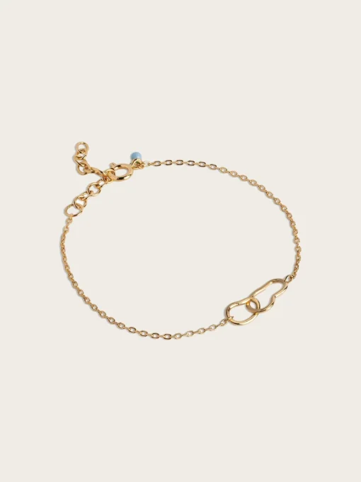 Bracelet Organic Double Circle - Gold