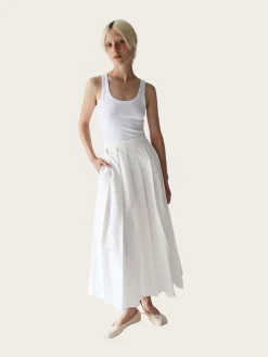 Brooke Pleated Skirt - White