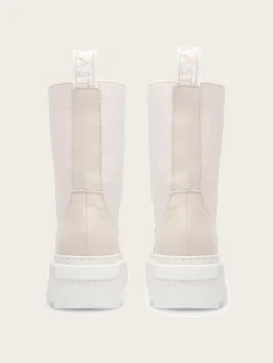 Caroline Leather/Textile - Creme, Warm Lining