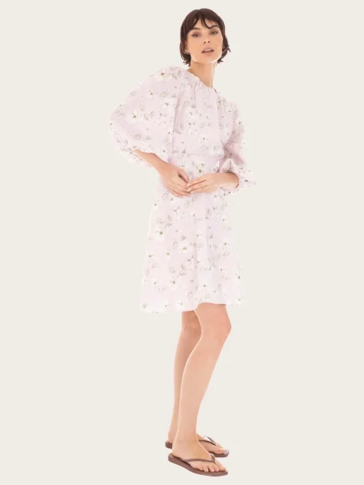 Clara Dress - Lavender Peony Print