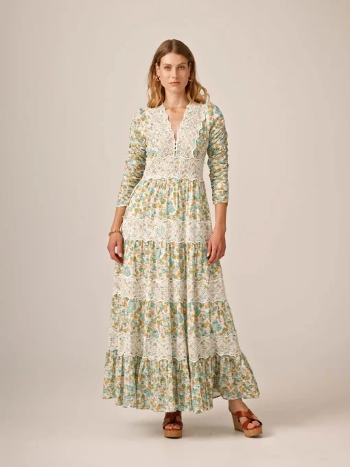 Cotton Slub Maxi Dress - Anemone Fields
