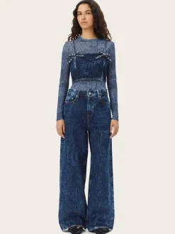 Crinkled Future Denim Marri - Mid Blue Stone