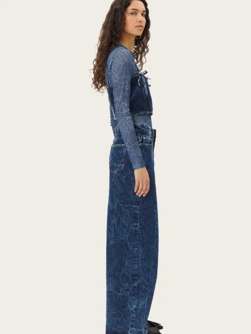 Crinkled Future Denim Marri - Mid Blue Stone