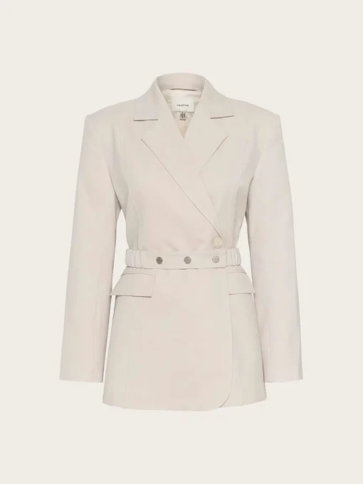 Dagny Blazer - White Onyx Mel