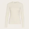 Drew LS Logo Top - White Onyx
