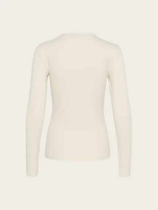 Drew LS Logo Top - White Onyx