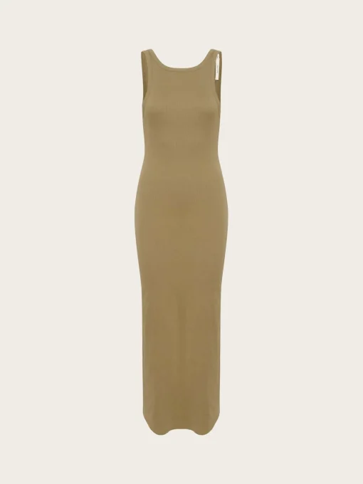 Drew sl Reversible Long Dress - Stone Gray