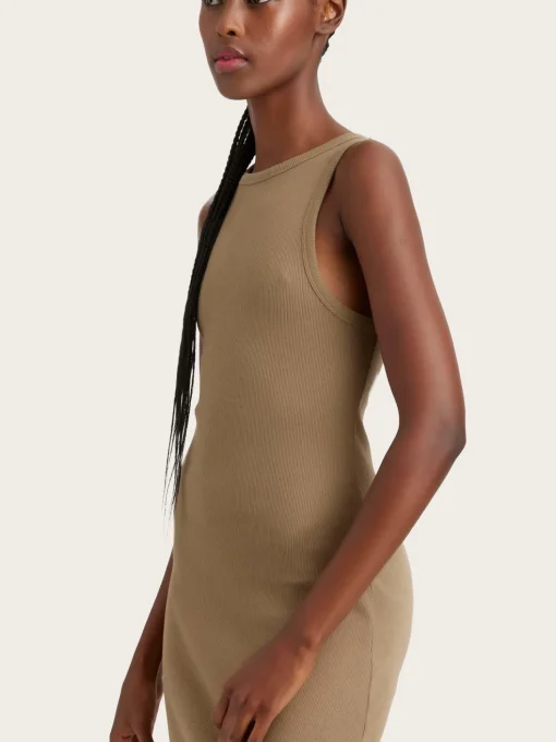 Drew sl Reversible Long Dress - Stone Gray