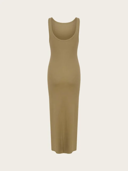 Drew sl Reversible Long Dress - Stone Gray