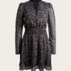 Eira Dress - Navy Dahlia Print