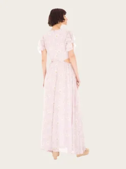 Elise Dress - Lavender Peony Print