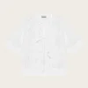 F9655 Broderie Anglaise Tie Blouse - Bright White