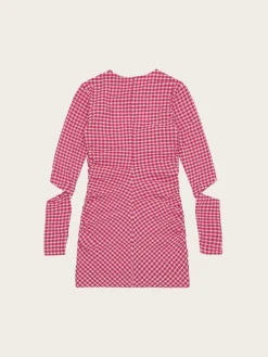 F7665 Stretch Seersucker Cutout Mini Dress - Love Potion