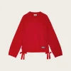 Future Wool Mix Oversized O-neck - Racing Red