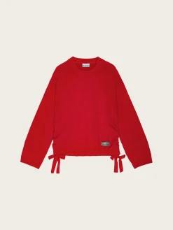 Future Wool Mix Oversized O-neck - Racing Red