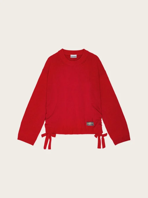 Future Wool Mix Oversized O-neck - Racing Red