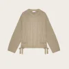 Future Wool Mix Oversized O-neck - Dusty Olive