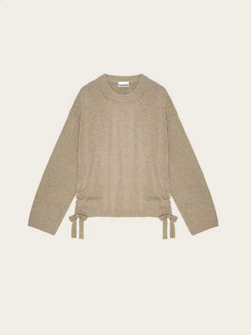 Future Wool Mix Oversized O-neck - Dusty Olive