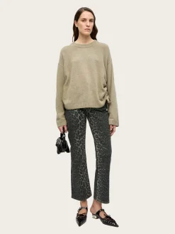 Future Wool Mix Oversized O-neck - Dusty Olive