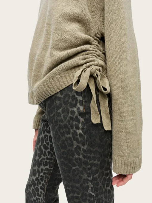 Future Wool Mix Oversized O-neck - Dusty Olive