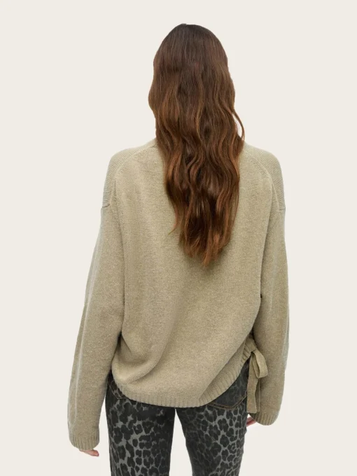 Future Wool Mix Oversized O-neck - Dusty Olive