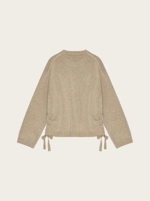Future Wool Mix Oversized O-neck - Dusty Olive
