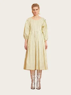 Gladlaks Dress - Yellow Stripes