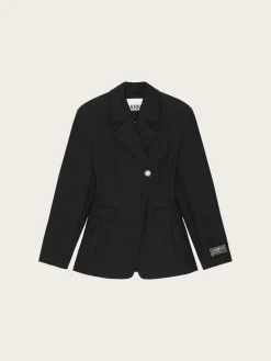 Heavy Cotton Tailoring Blazer - Black