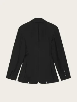 Heavy Cotton Tailoring Blazer - Black