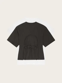 Heavy Cotton Tie Back Waisted T-shirt - Phantom