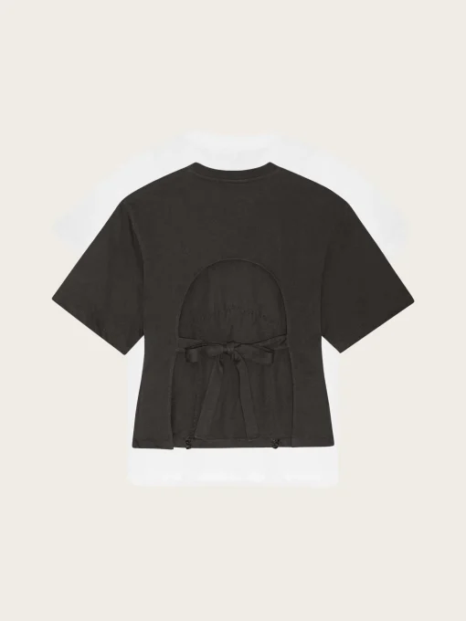Heavy Cotton Tie Back Waisted T-shirt - Phantom