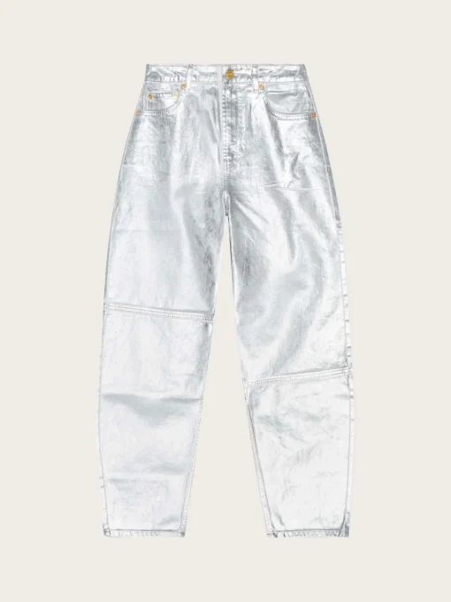J1411 Foil Denim Stary - Bright White