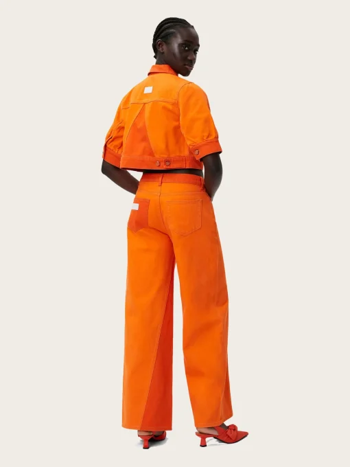 J1158 Overdyed Cutline Jozey - Orangeade