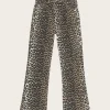 J1059 Print Denim Betzy Cropped - Leopard