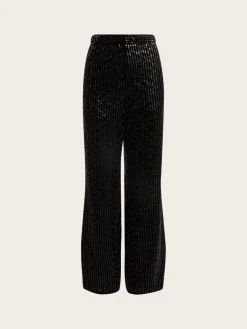 Jagger Sequin Trousers - Black