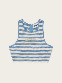 K2262 Crochet Racerback Top - Glacier Lake