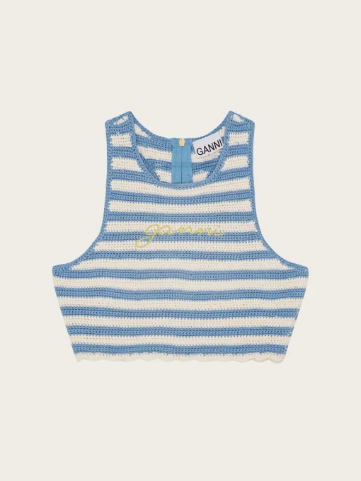 K2262 Crochet Racerback Top - Glacier Lake